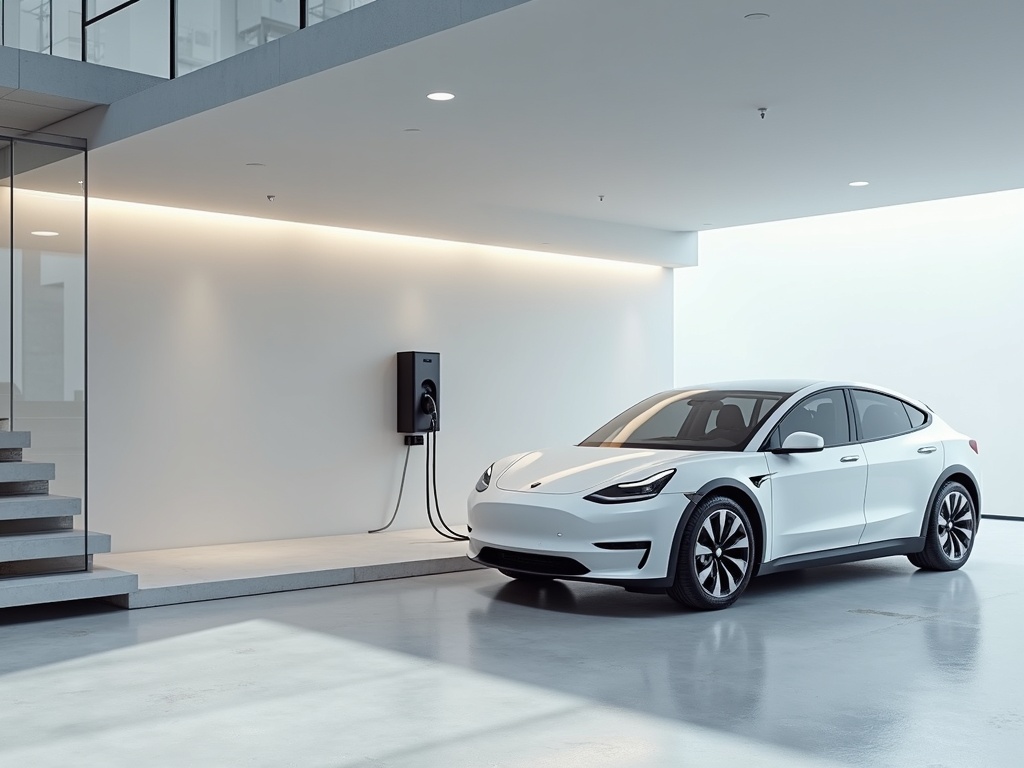 EV charger in garage