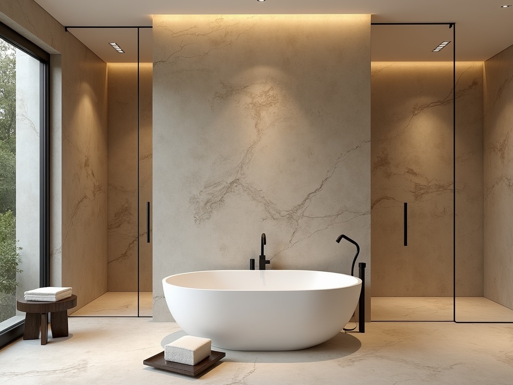 Spa-style primary bathroom